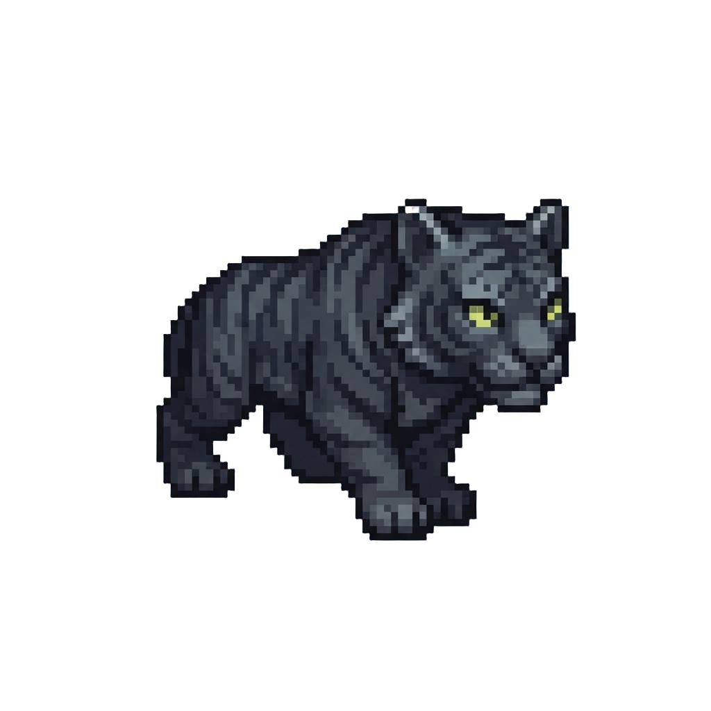 A Shadowed Stealth Tiger with Smokey Dark Fur