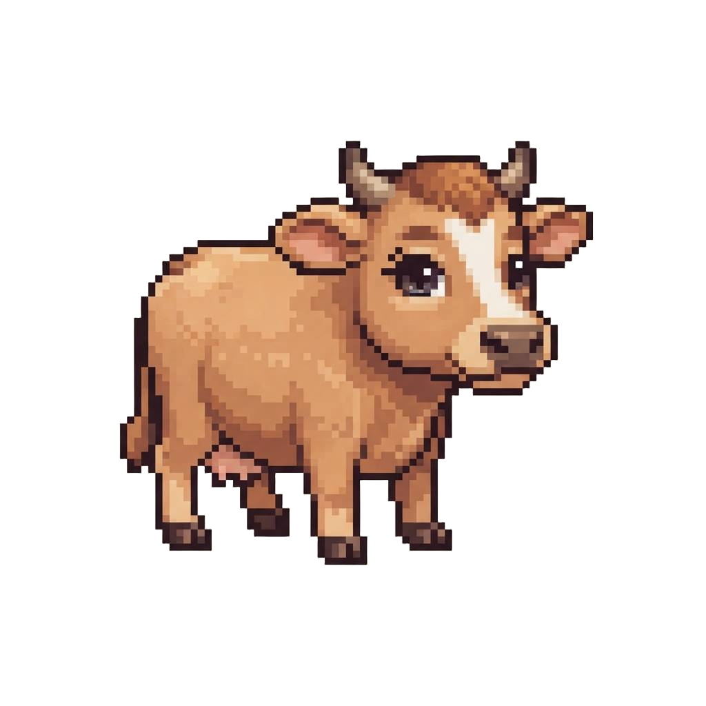 A Gentle Brown Jersey Cow with Big Dewy Eyes