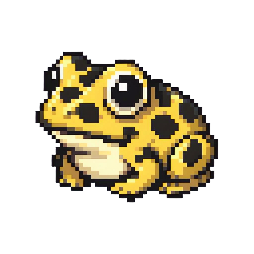 A Spotted Yellow-bellied Puddle Frog Blinking Wide Eyes