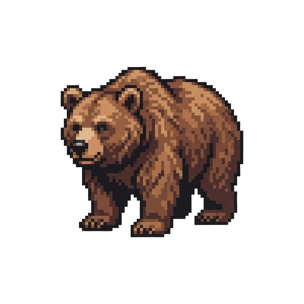 A Giant Fluffy Grizzly Bear with Thick Shaggy Fur