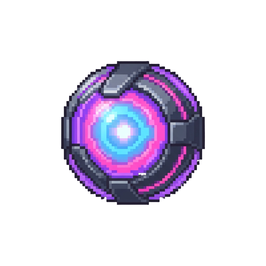 A Glowing Neon Space Orb