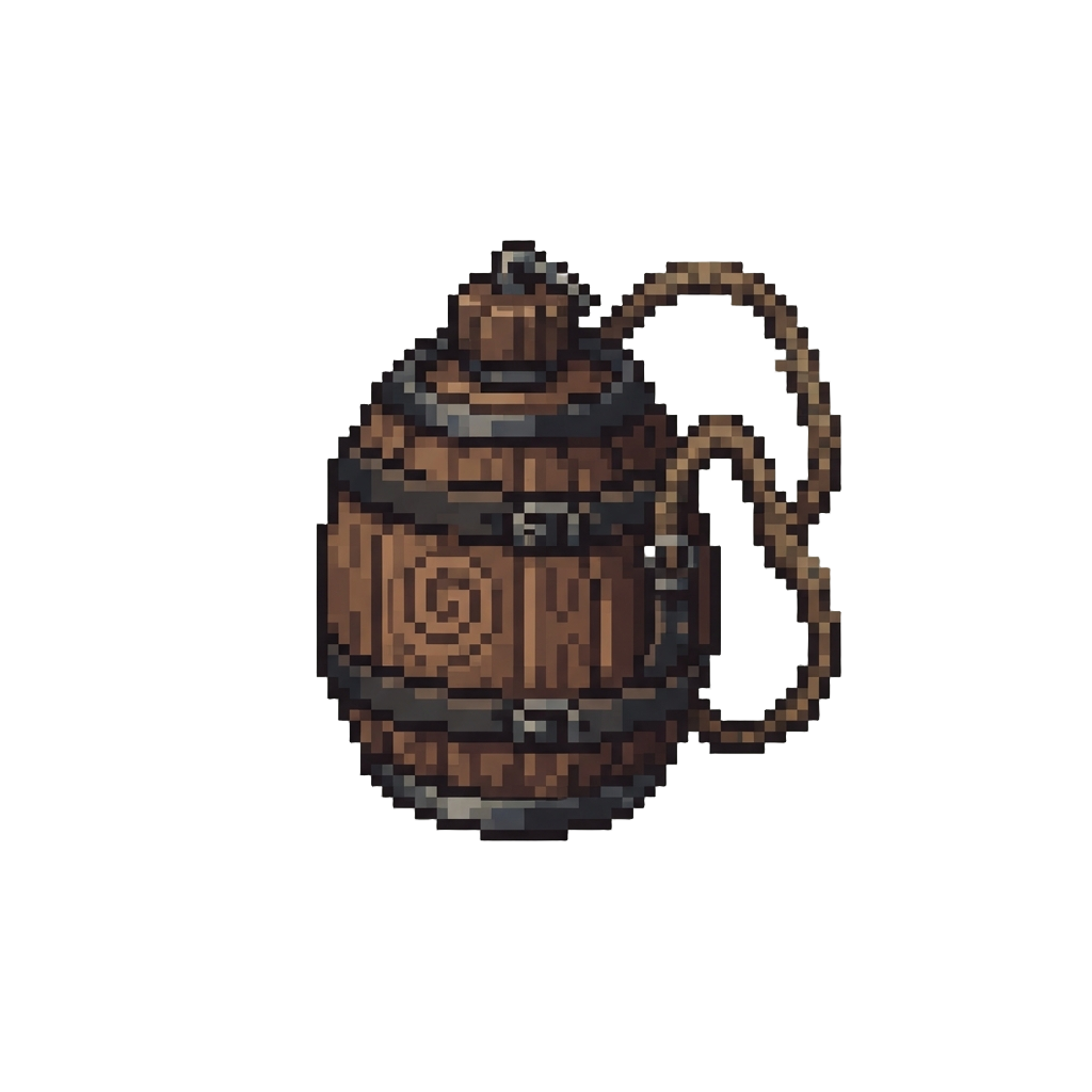 A Tiny Carved Wooden Canteen