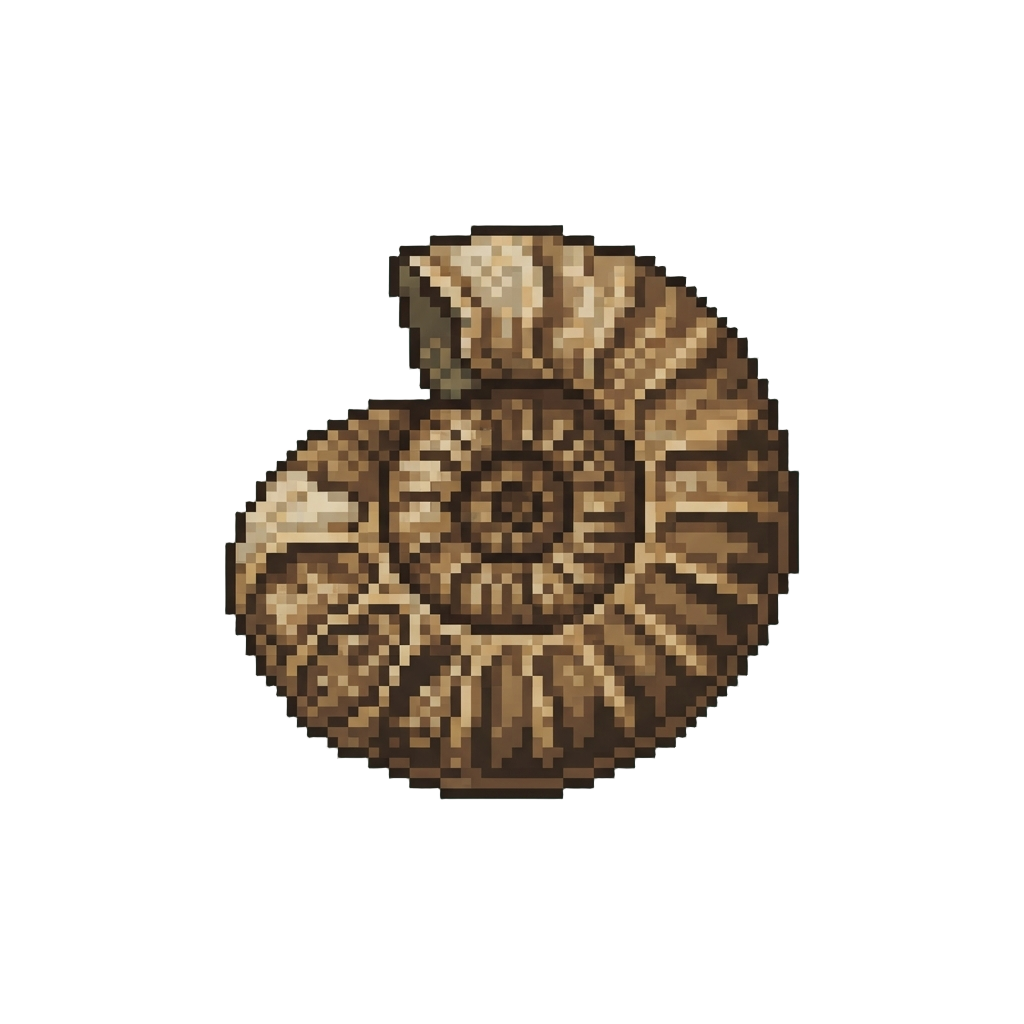 A Pristine Fossilized Ammonite Shell