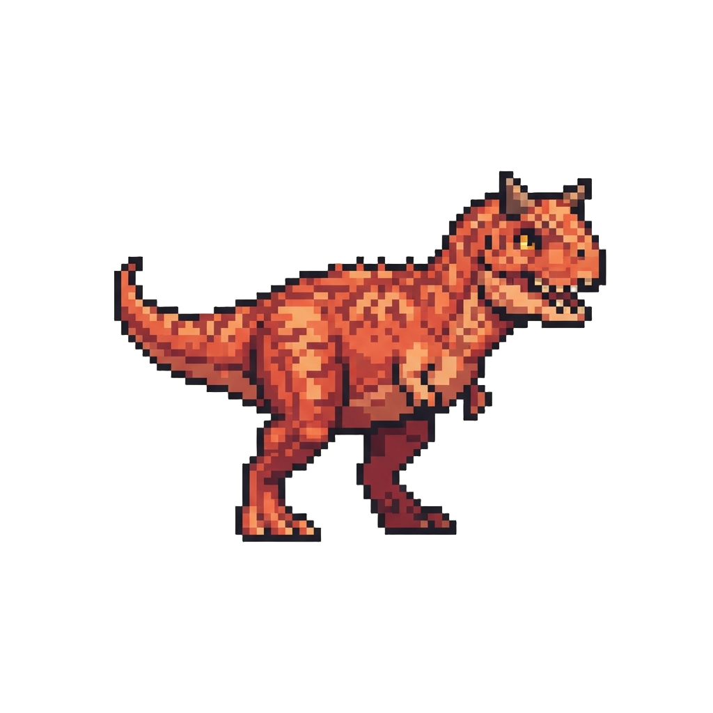A Massive Colorful Carnotaurus