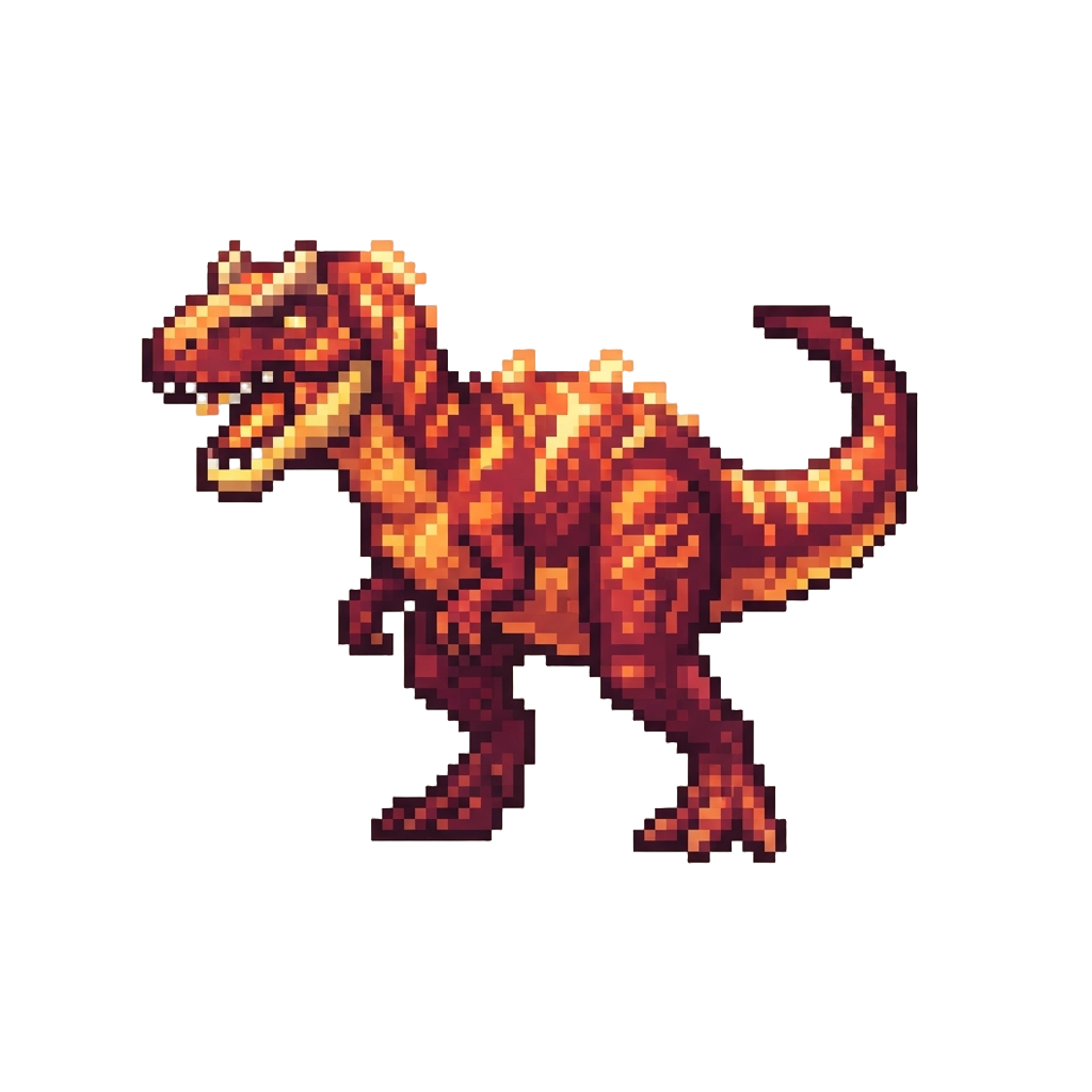 A Colossal Glowing Allosaurus