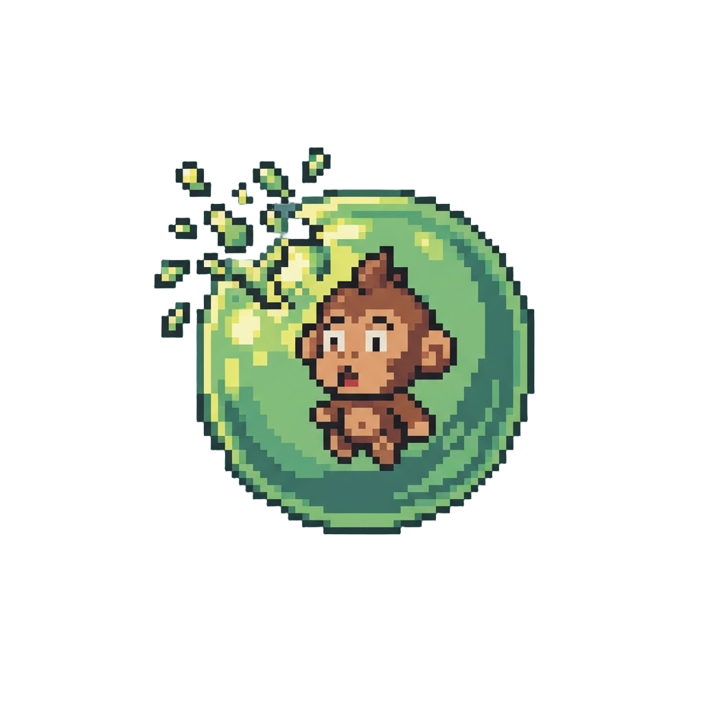 A Giant Comical Jungle Bubble Bursting