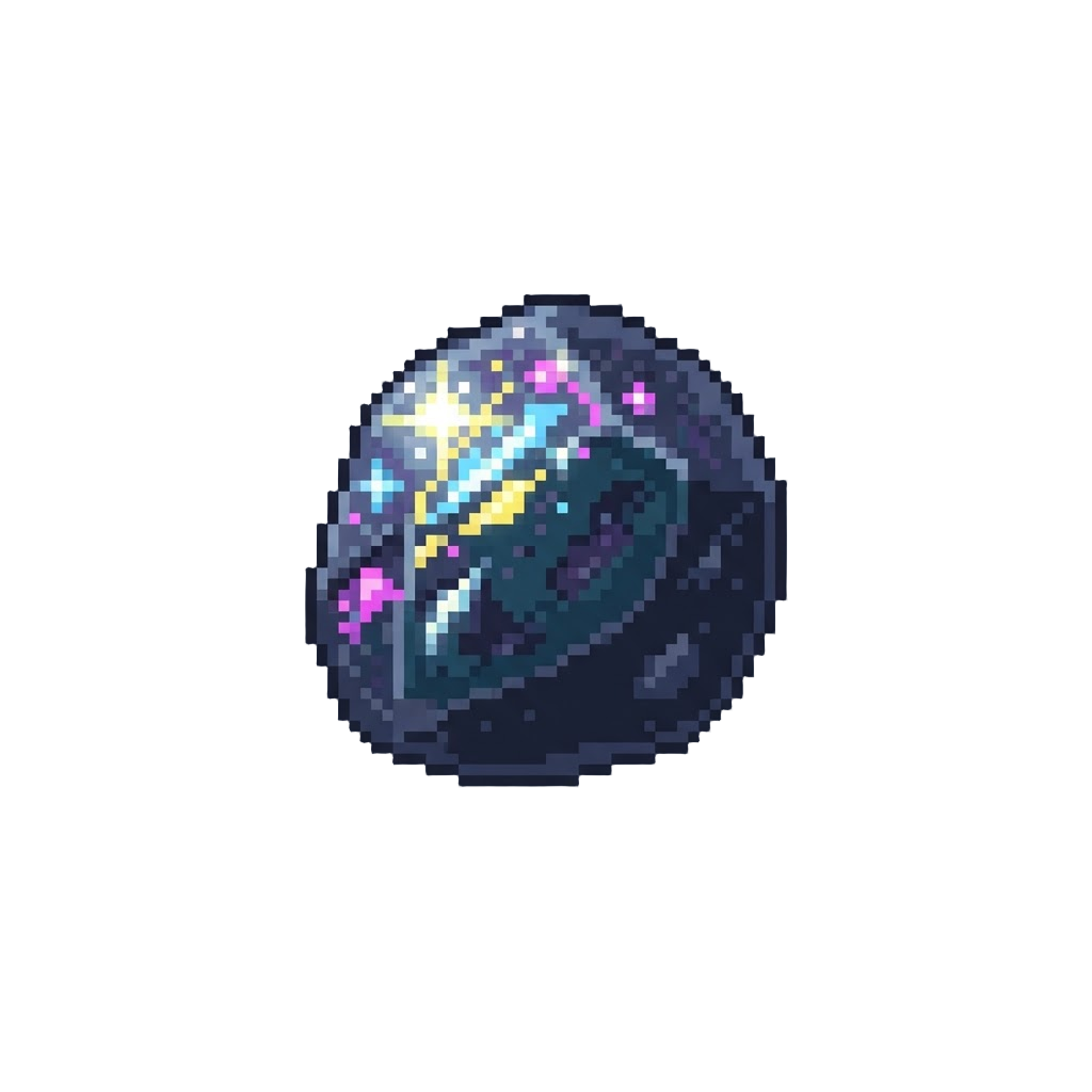 A Sparkling Cosmic Space Rock