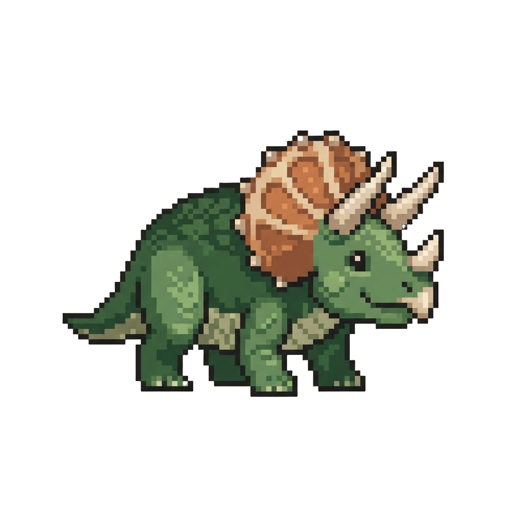 A Gigantic Smiling Triceratops