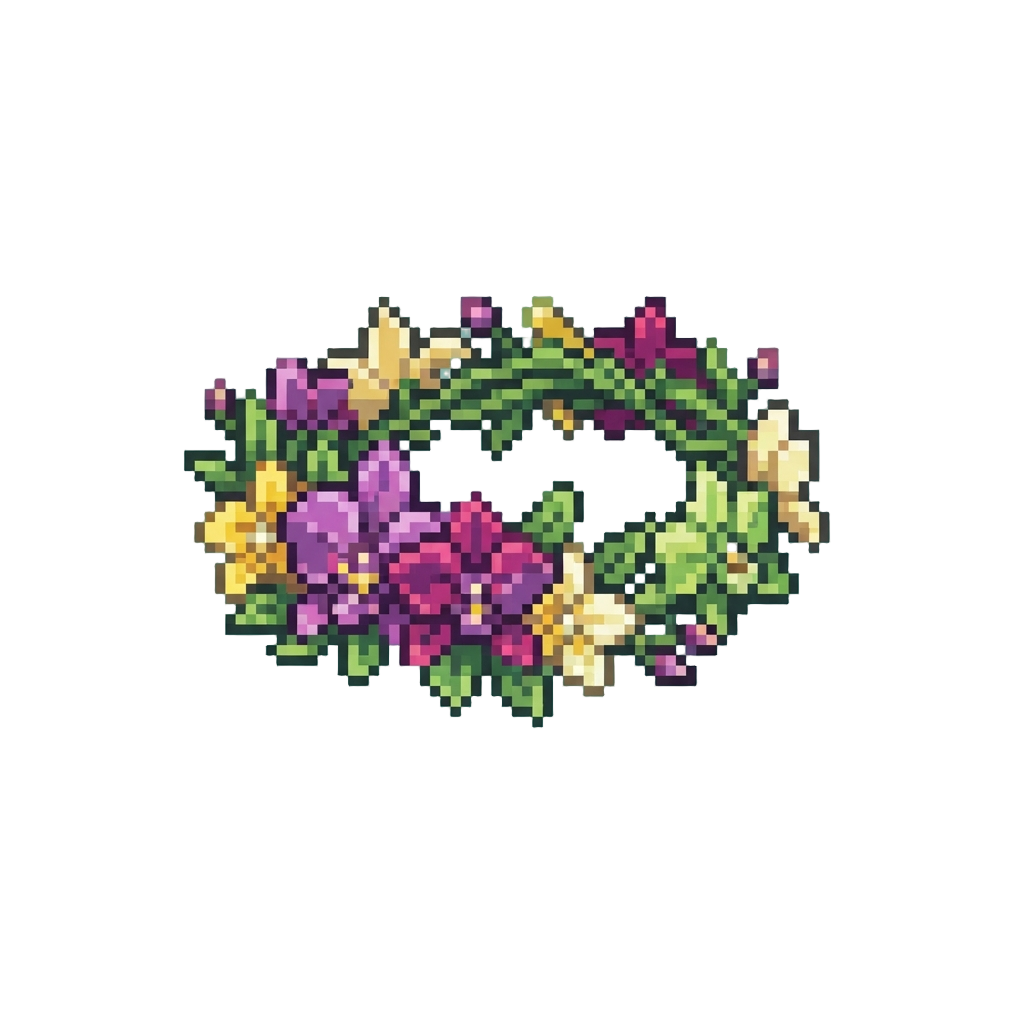 A Crown Made of Colorful Jungle Orchid Flowers