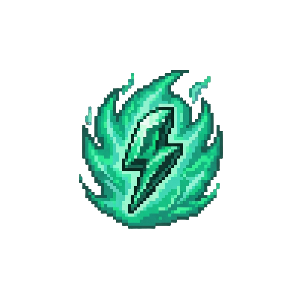 Emerald Mystical Lightning Aura