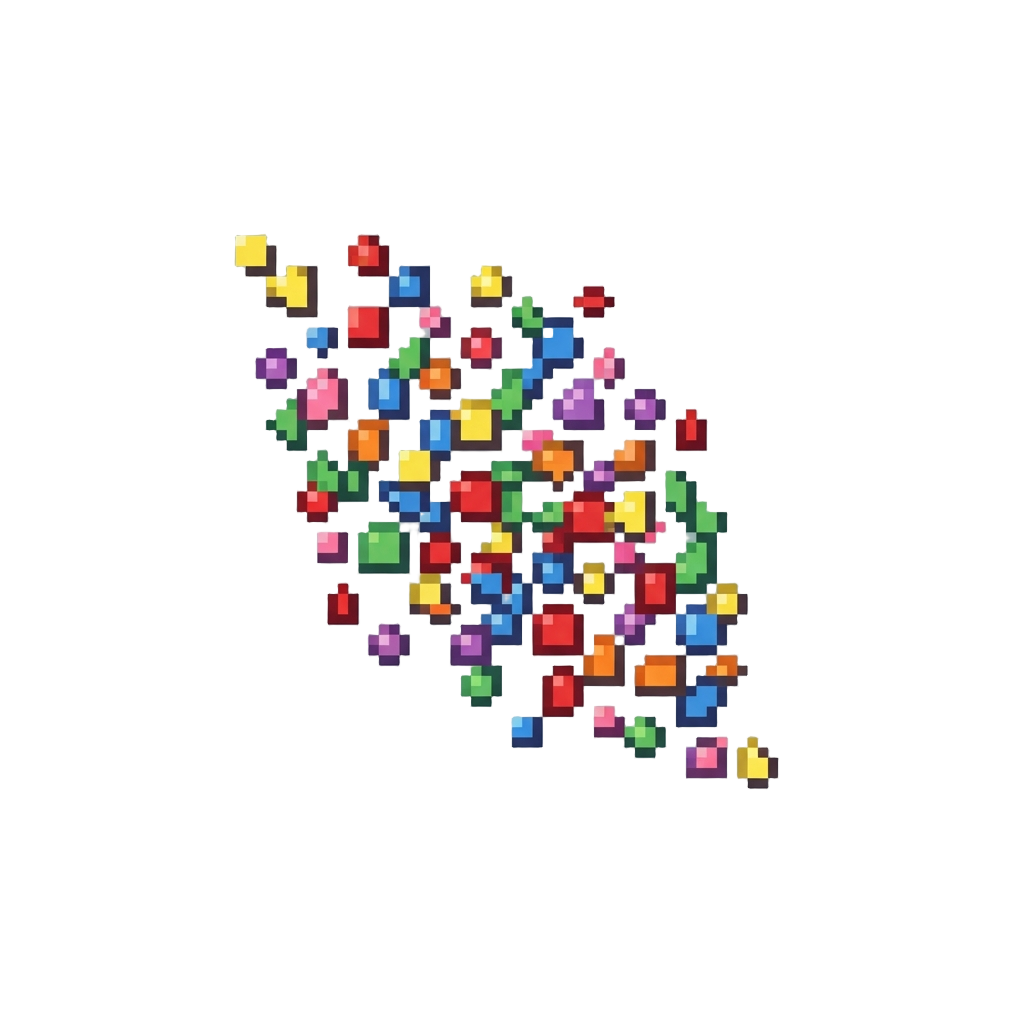 Shower of Colorful Harmless Confetti