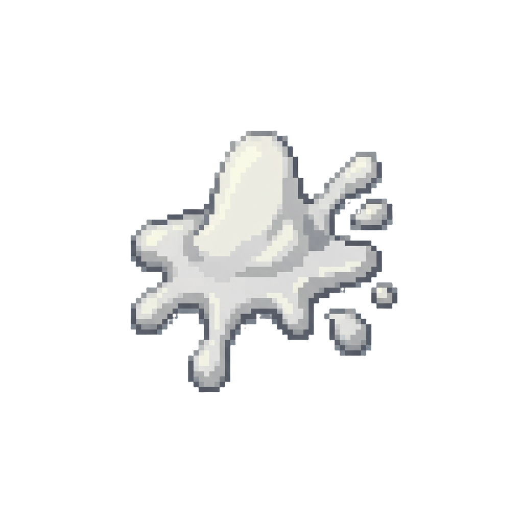 White Goopy Bird Splatter