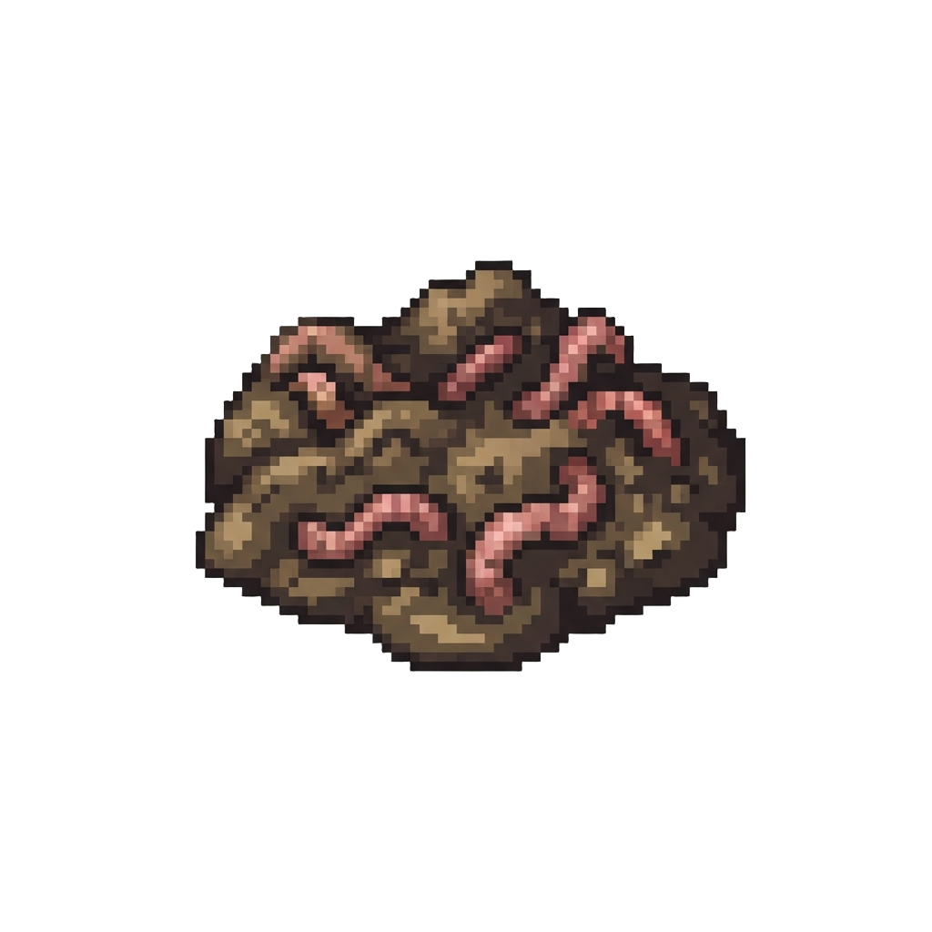 A Mess of Wet Muddy Earth and Wriggling Earthworms