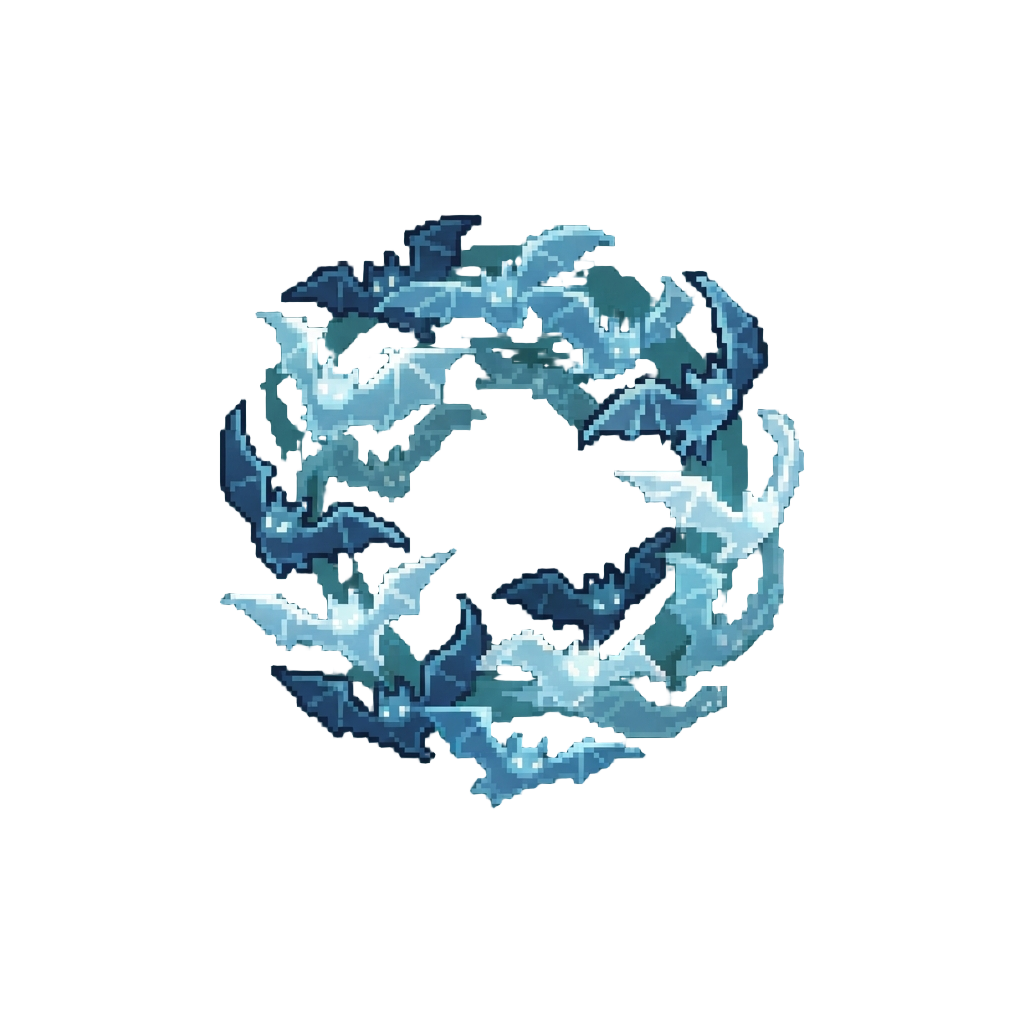 A Halo of Swarming Spectral Bats