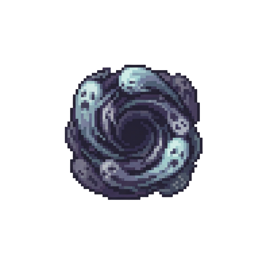 A Dark Aura of Swirling Ghostly Souls
