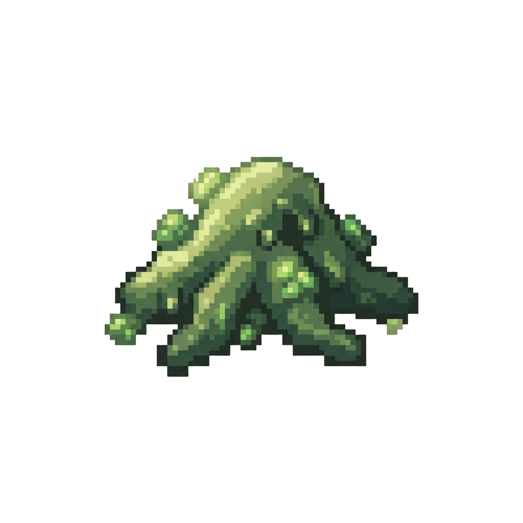 A Pile of Slimy Glowing Green Swamp Moss