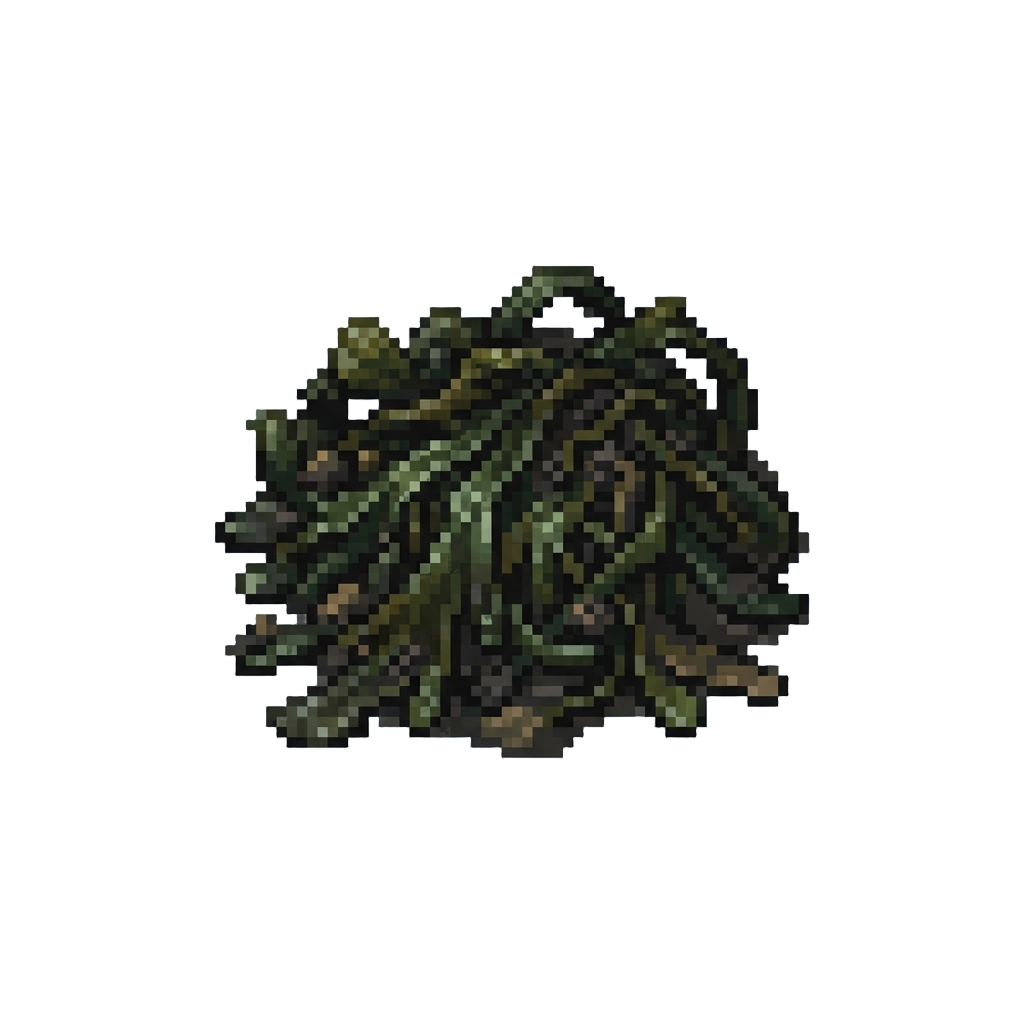 A Tangle of Slimy Wet Seaweed and Mud