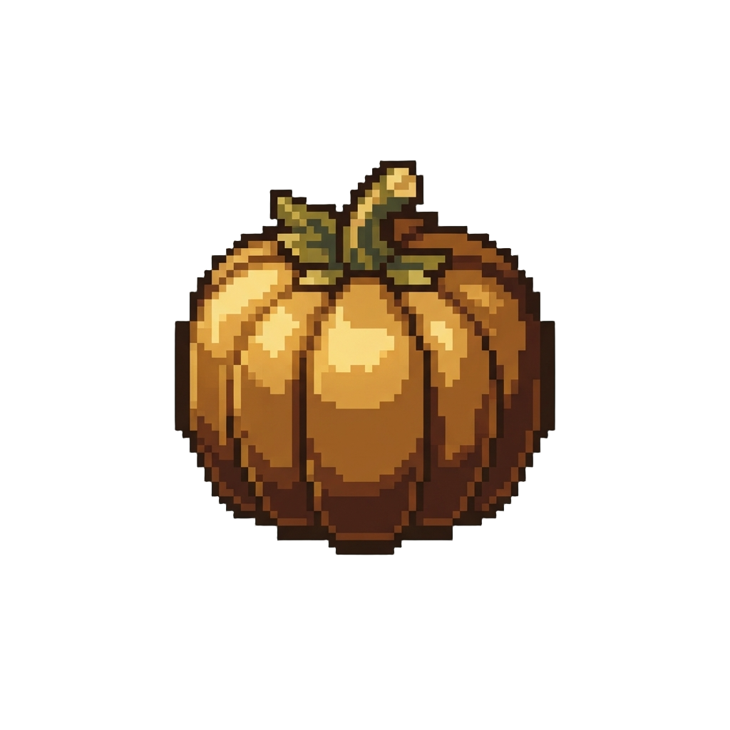 A Giant Golden Glowing Chocolate Pumpkin