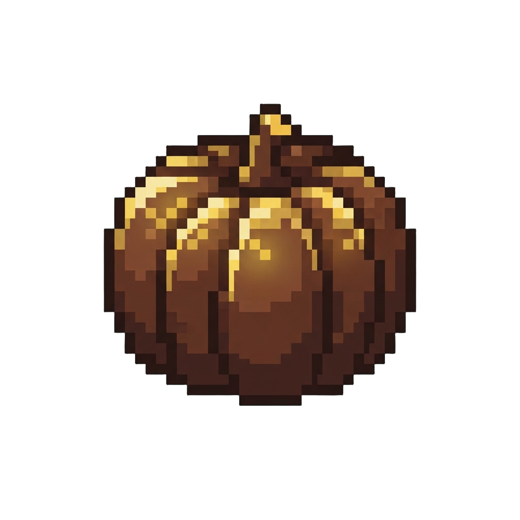 A Gigantic Golden Glowing Chocolate Pumpkin