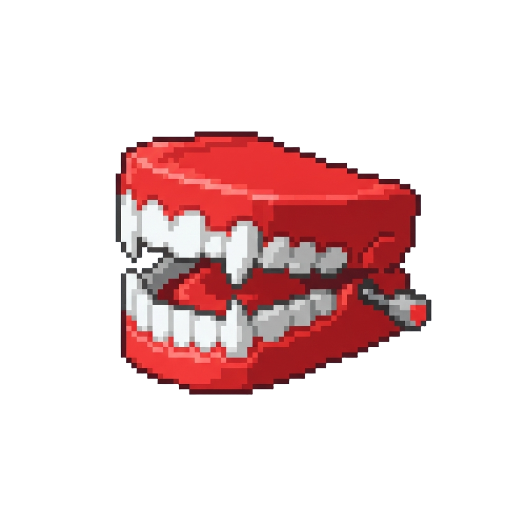 A Chattering Toy Vampire Teeth
