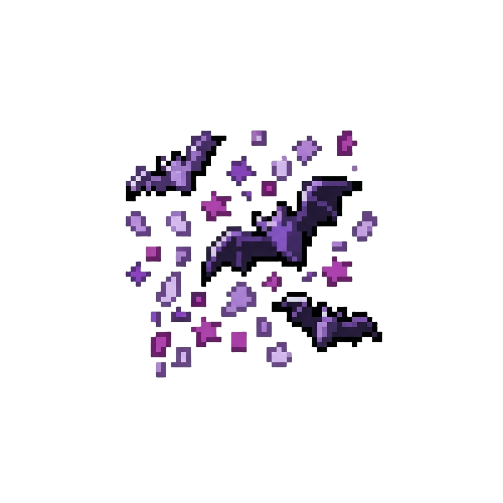 A Burst of Harmless Purple Confetti and Plastic Bats