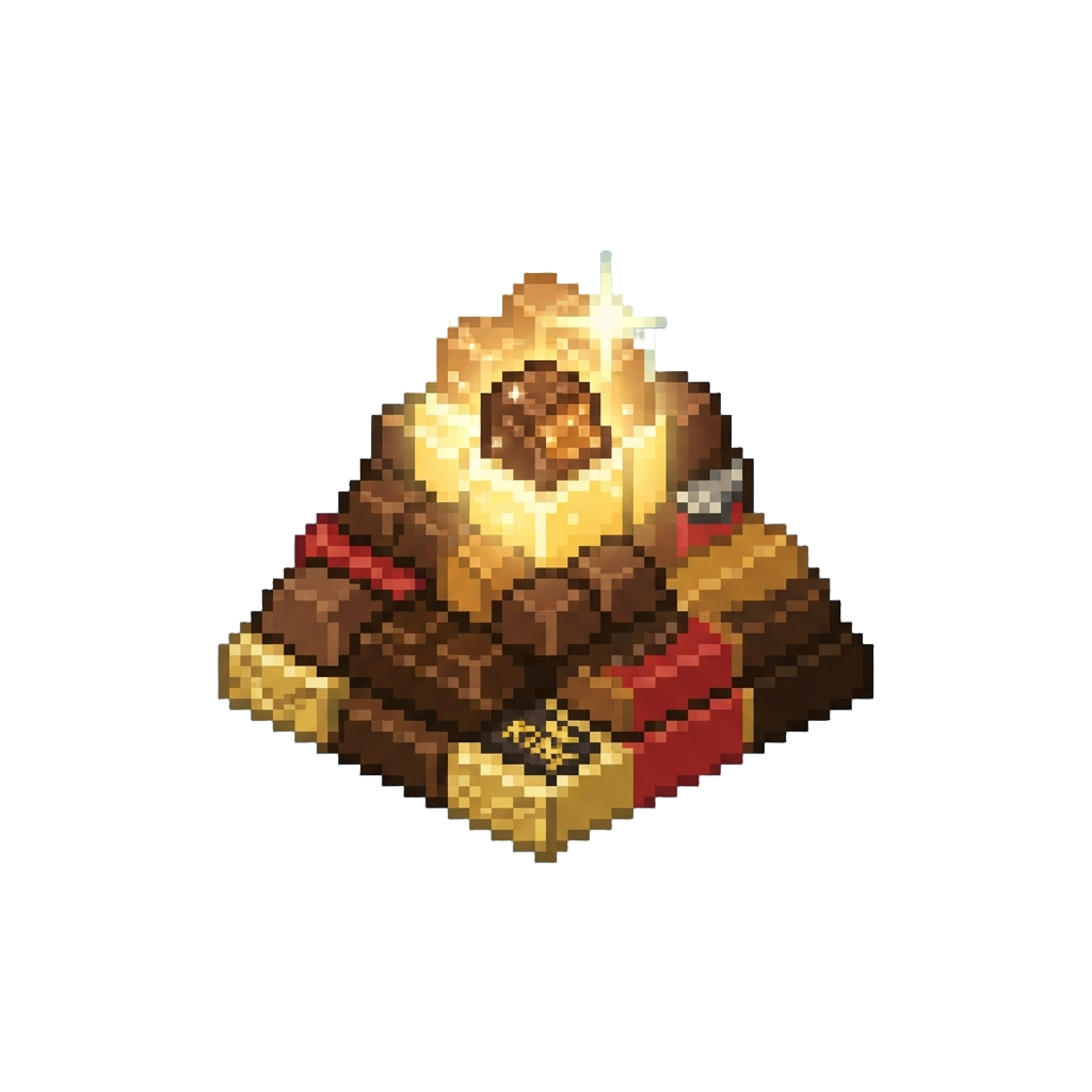 A Mountain of Glowing Oversized King-size Candy Bars