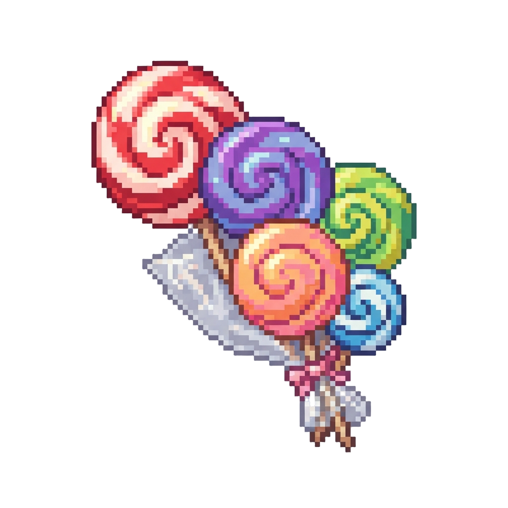 A Dazzling Cascade of Giant Sparkling Lollipops