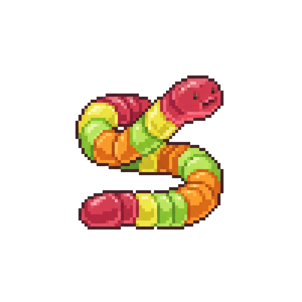 A Wriggling Toy Gummy Worm