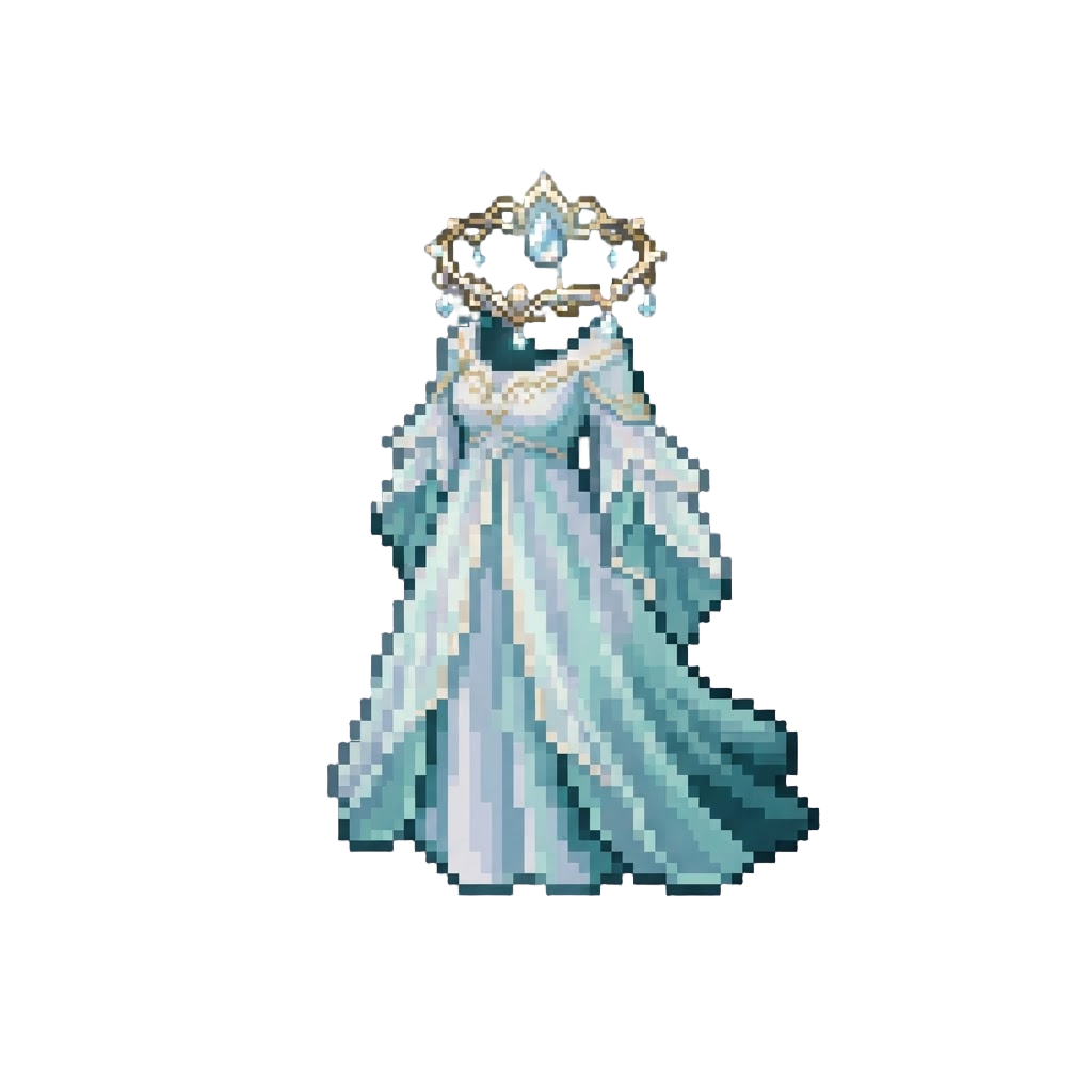 A Glowing Dewdrop Halo and Ethereal Gown