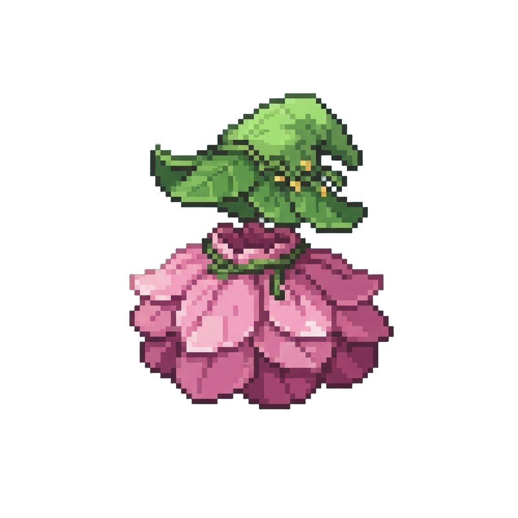A Floppy Leaf Hat and Oversized Petal Tutu
