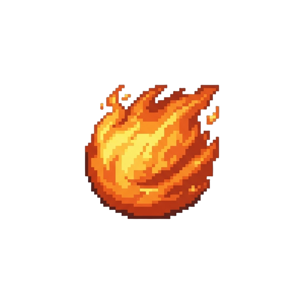 A Fiery Amber Fireball Cloud