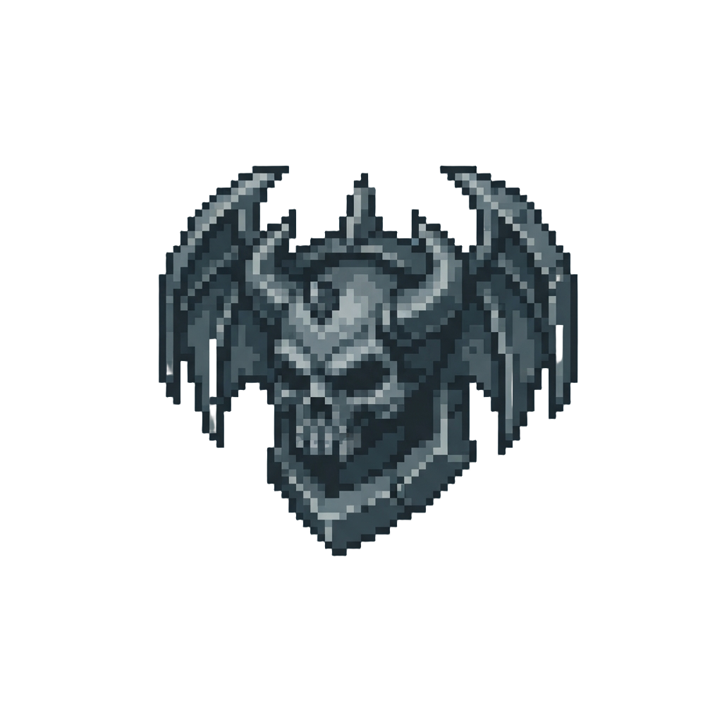A Giant Steel Villain Emblem
