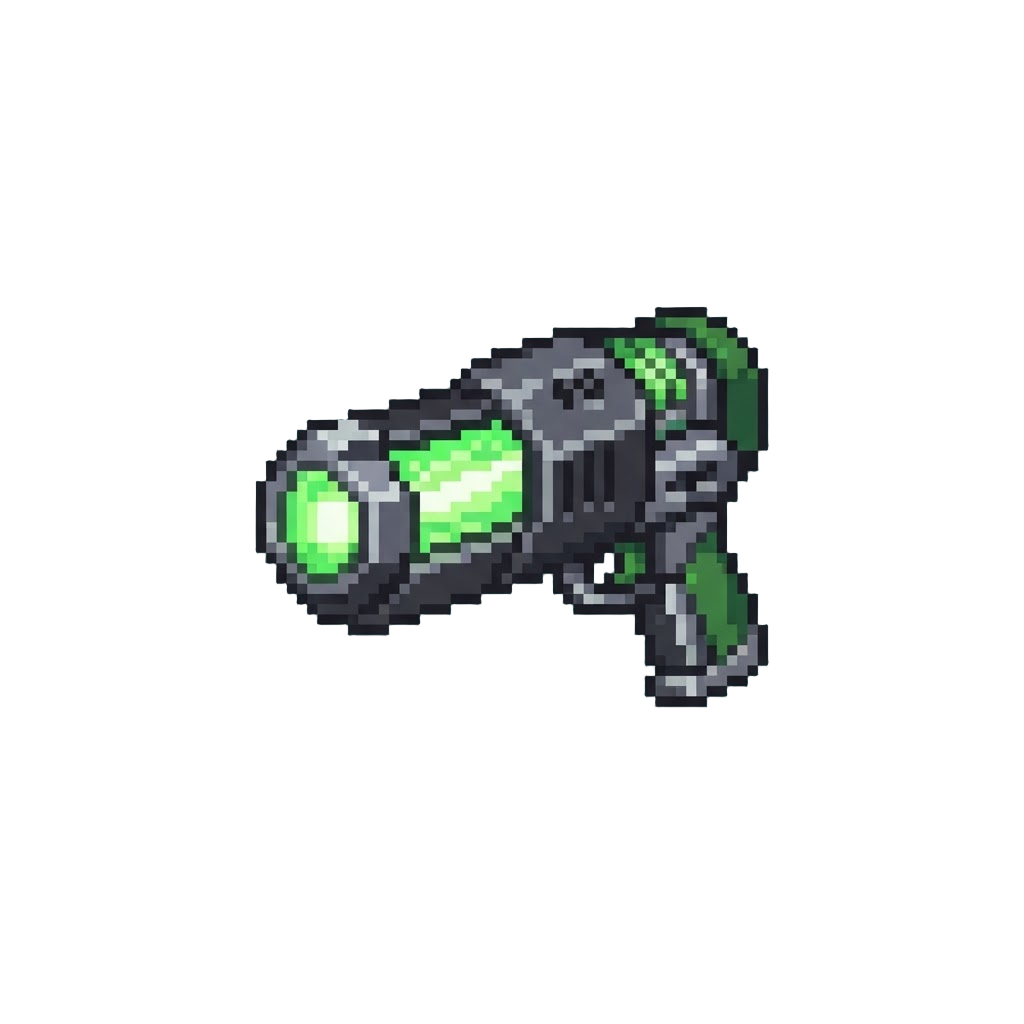 A Glowing Green Plasma Cannon