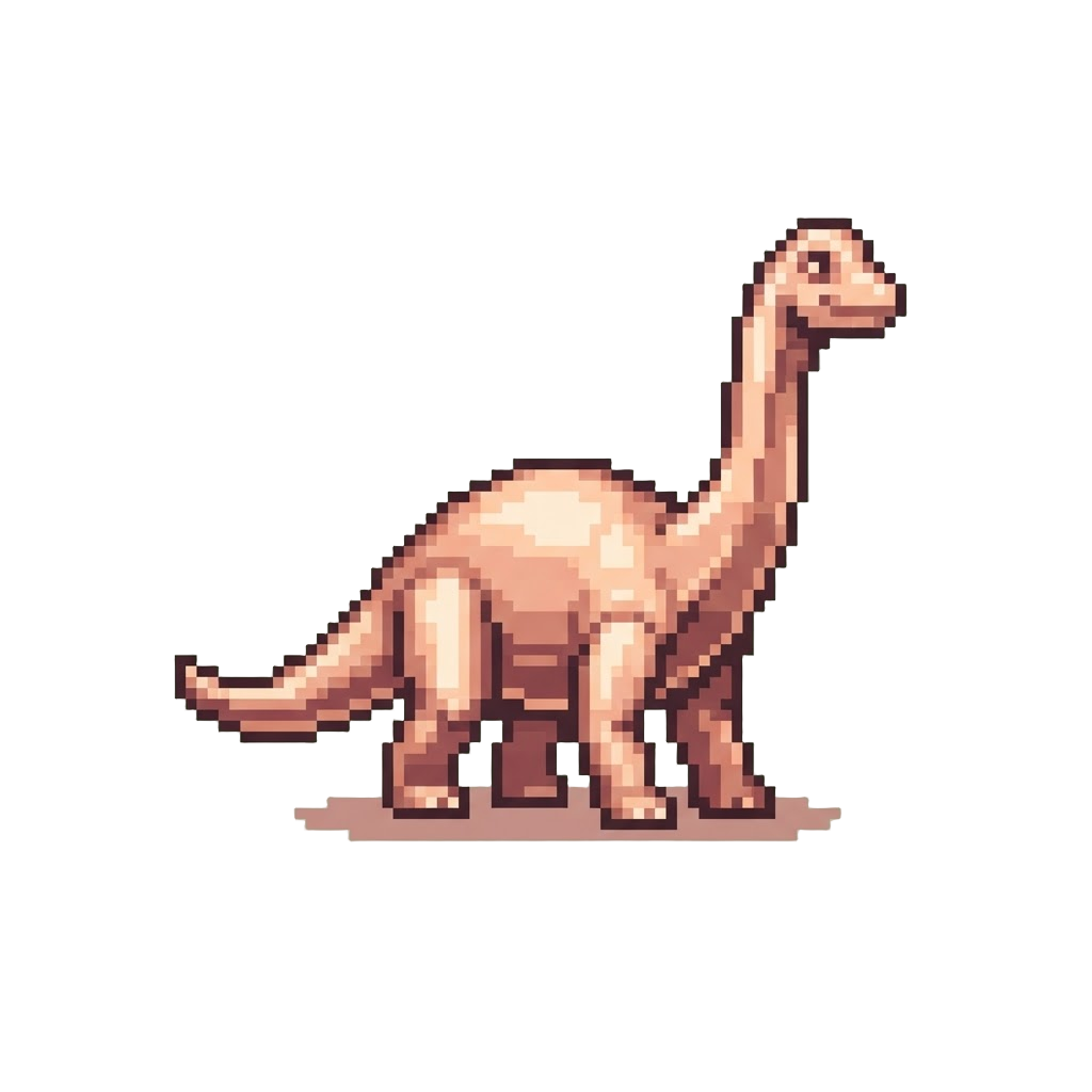 A Rose-gold Gleaming Brachiosaurus