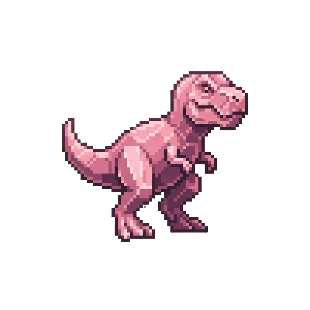 A Rose-quartz Pink Crystal Tyrannosaurus Rex