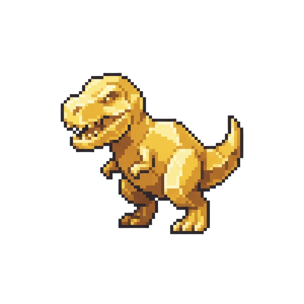 A Topaz-yellow Crystalline Tyrannosaurus Rex