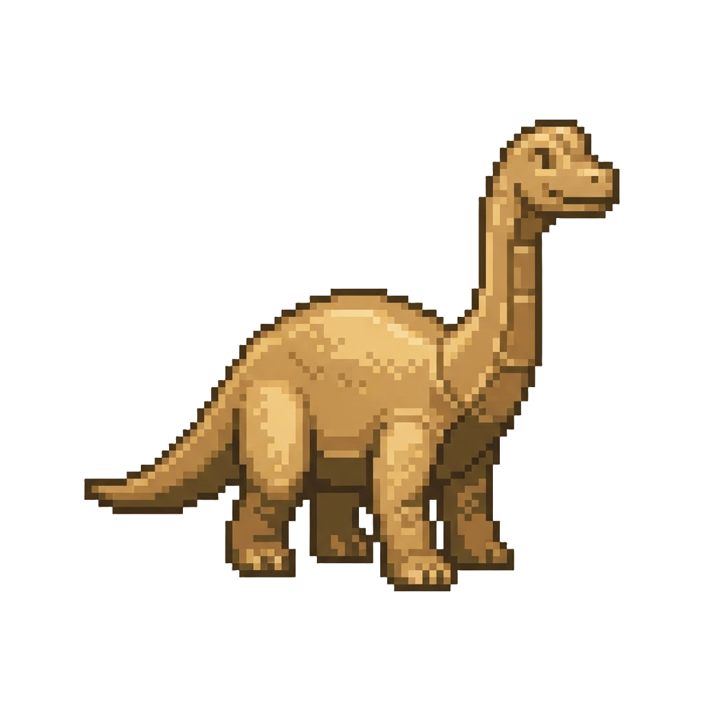 A Bronze-gold Metallic Brachiosaurus
