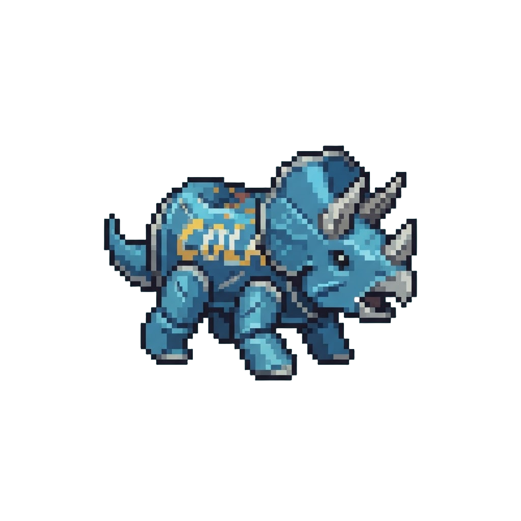 A Dented Soda-can Triceratops