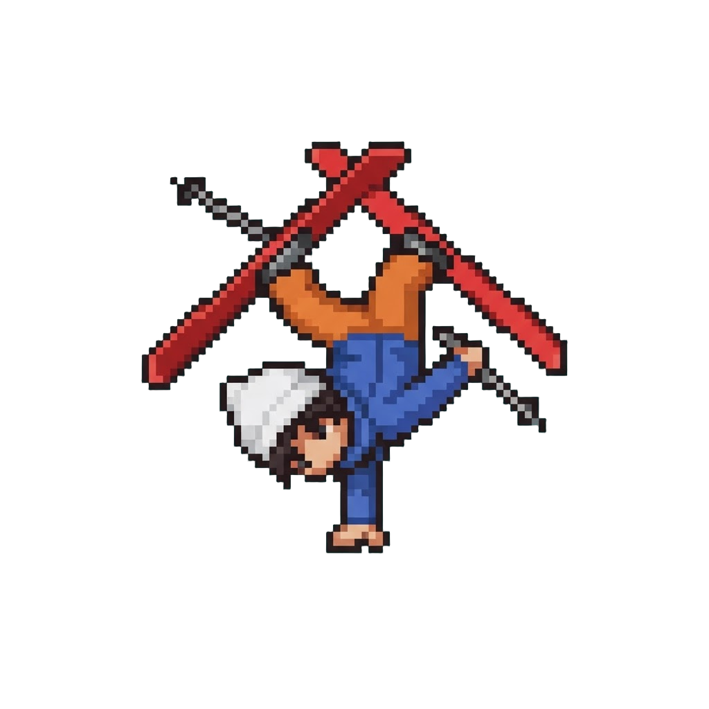 A Breakdance Spin on the Skis