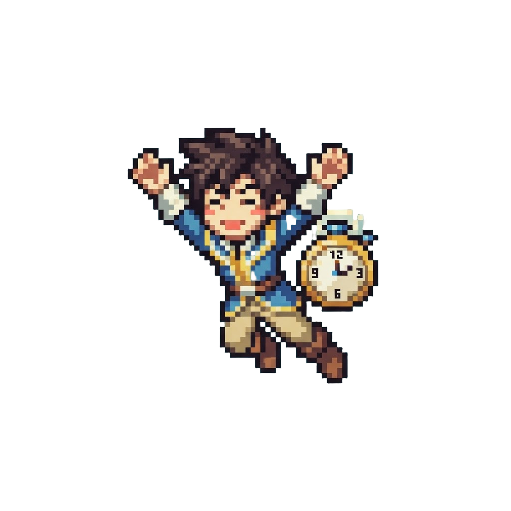 A Happy Double Arm Raise While Gliding Past the Timer