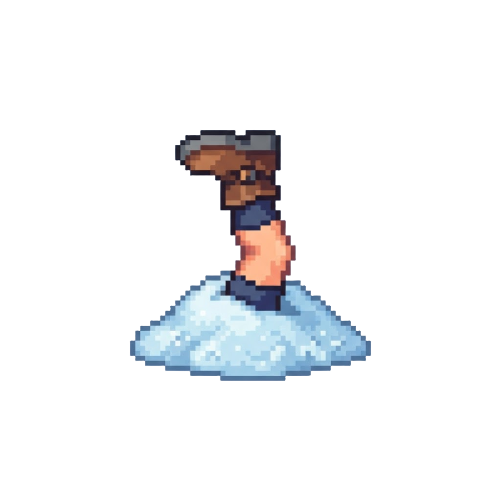 A Comical Upside-down Leg-wiggle From a Snowbank