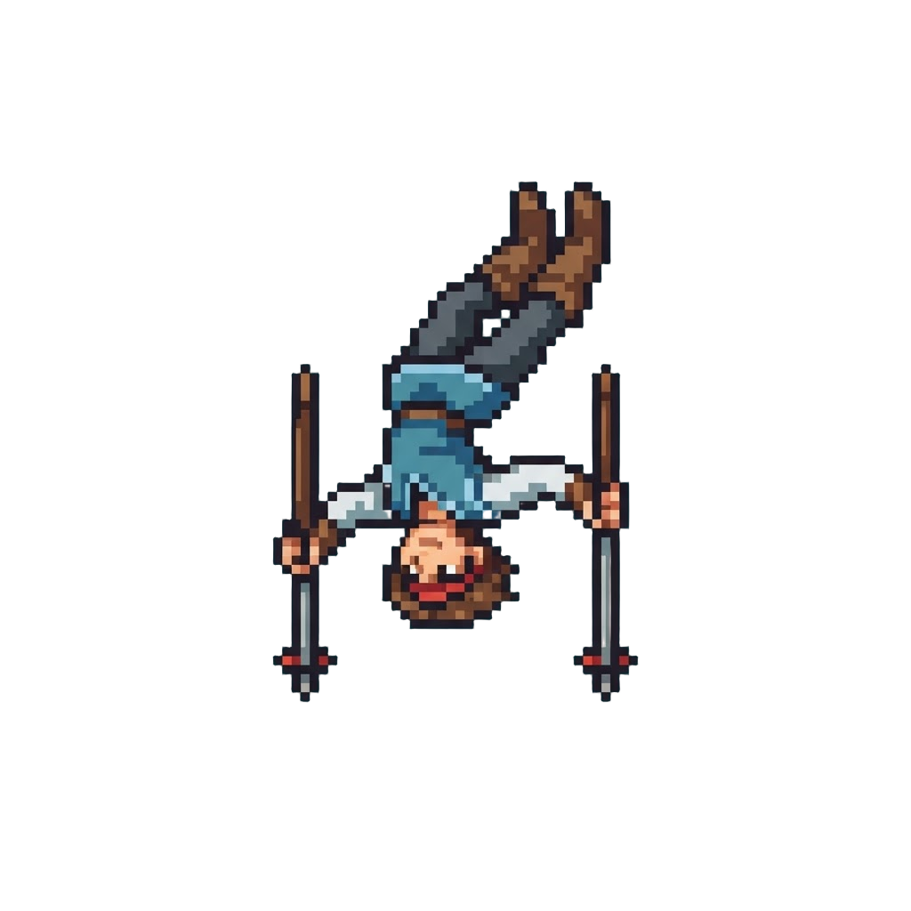 A Backflip Into a Confident Double-pole-plant Victory Pose