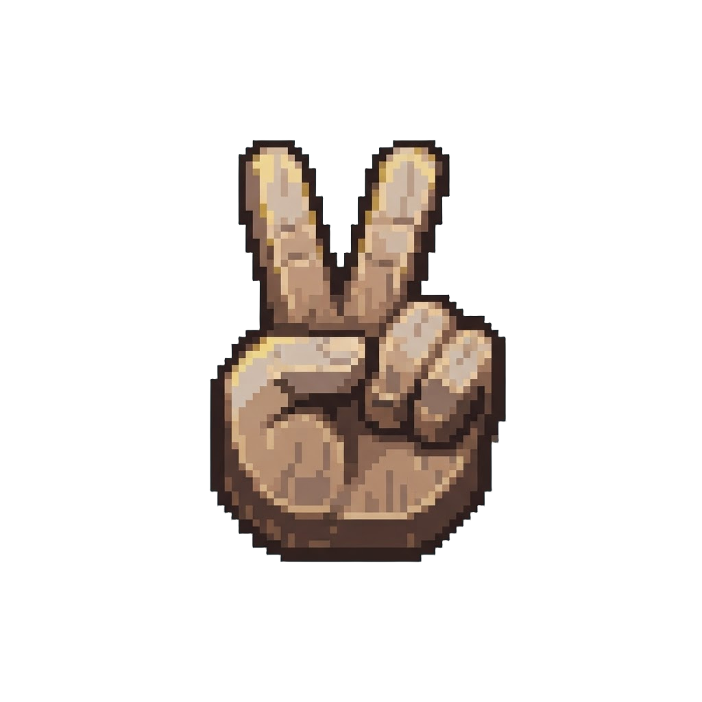 A Playful Victory-v Sign Made From Flat on the Back