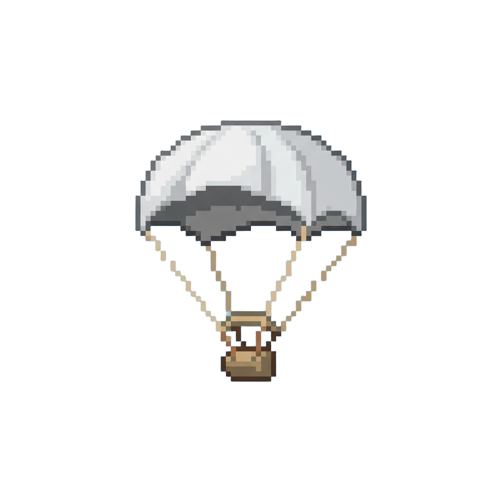 A Classic White Parachute