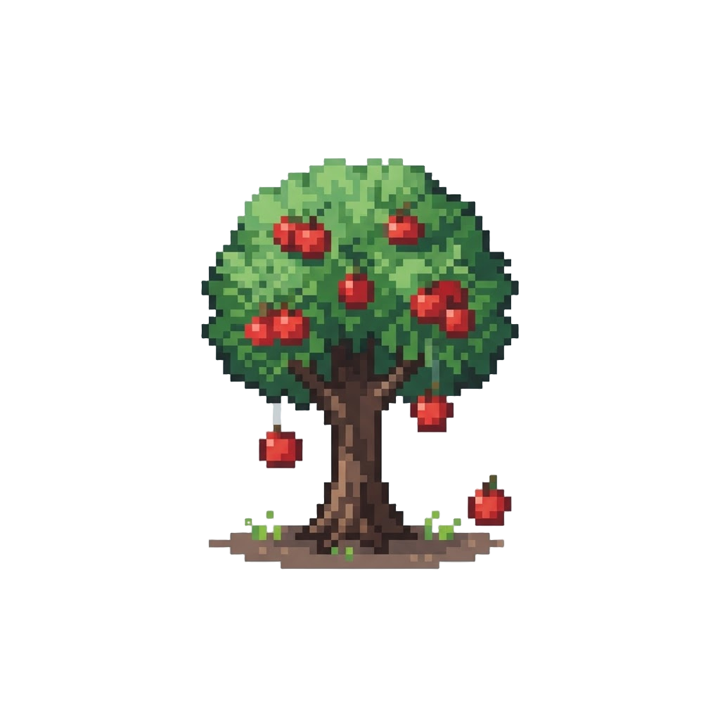 A Leafy Apple Tree Dropping a Few Apples