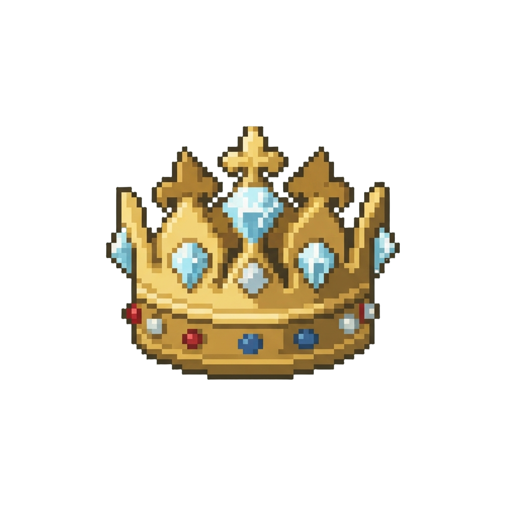 A Glowing Golden Crown Sparkling with Diamonds