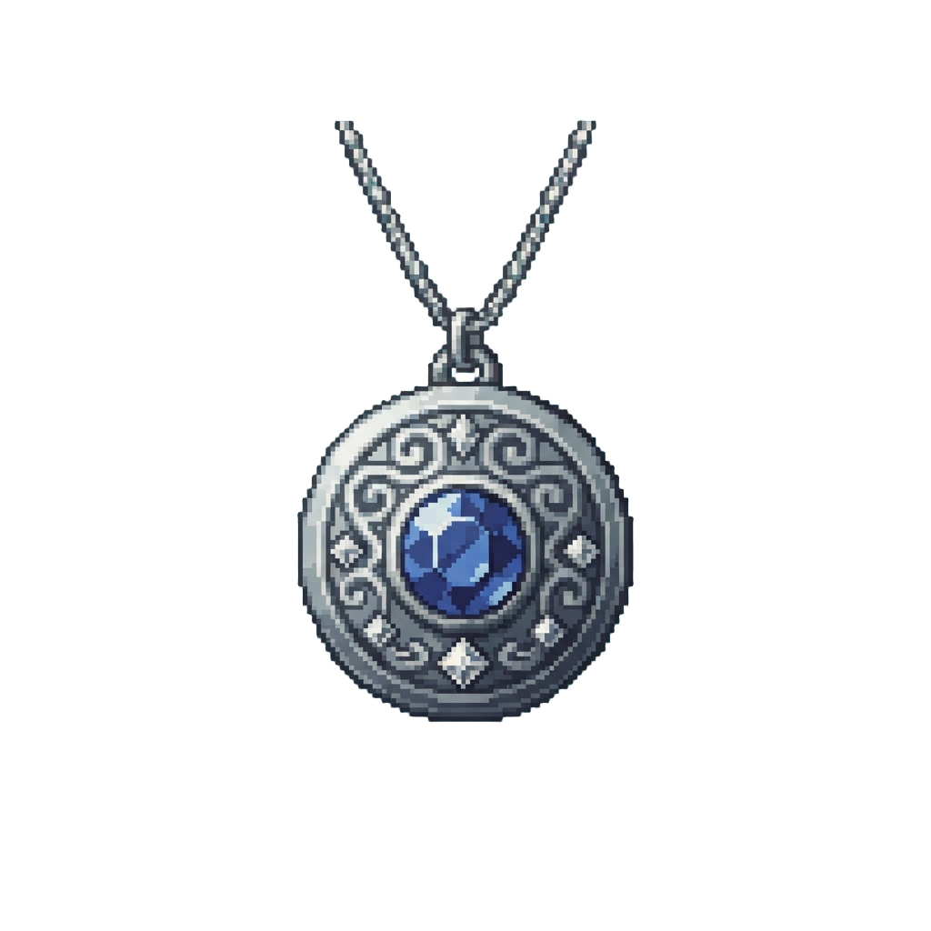 A Polished Silver Amulet