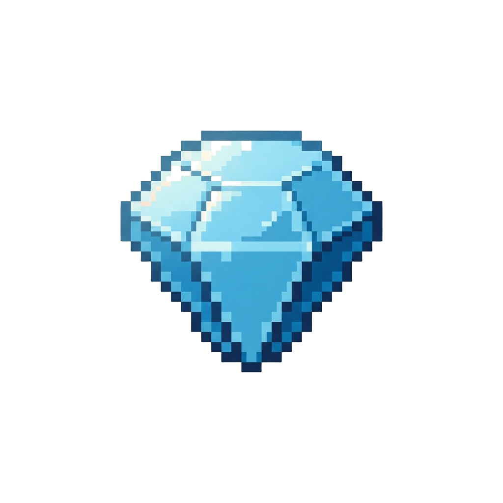 A Brilliant Pale Blue Diamond Shining Warmly