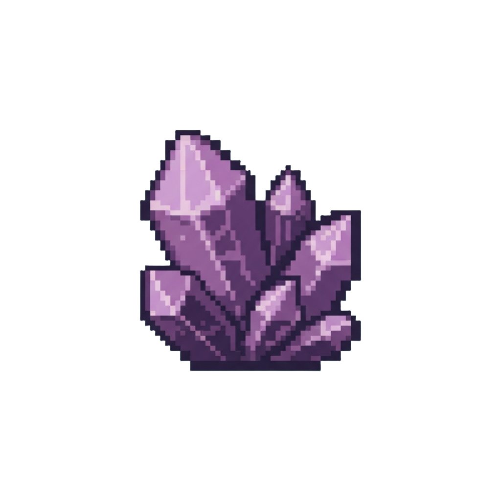 A Shimmering Mauve Crystal Formation
