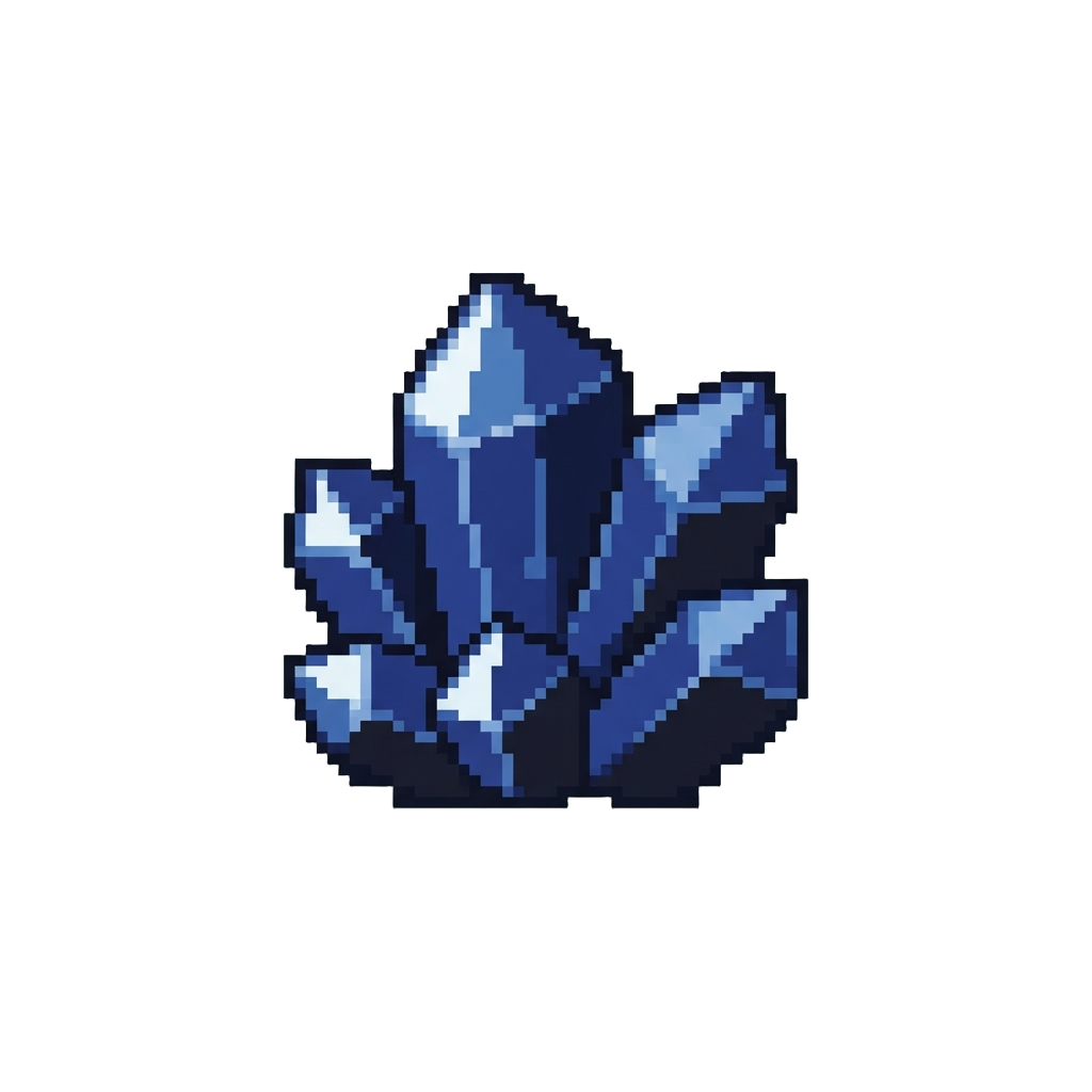 A Jagged Cluster of Deep Sapphire-blue Diamonds